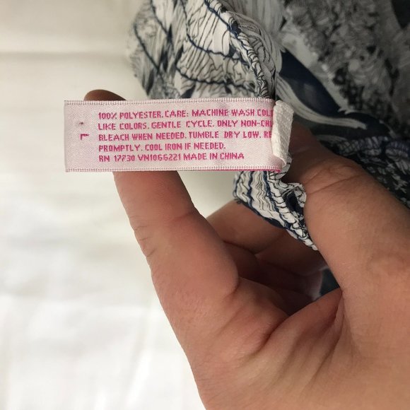 SALE! Liberty of London Blue Swim Coverup with Floral Design - Picture 4 of 4